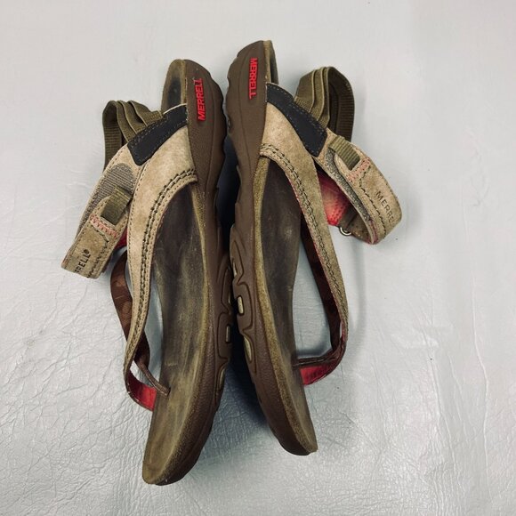 Merrell Womens Kangaroo Slingback Sandals Size 9 Tan Suede Outdoor Travel Comfor - Picture 5 of 8